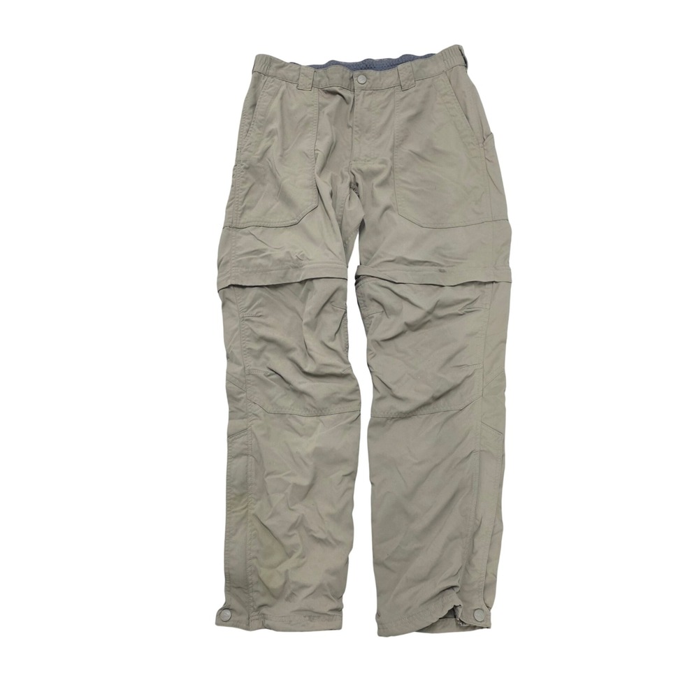 LL Bean Mens Convertible Hiking Pants Khaki Tan Nylon Zip Off M-REG 288088